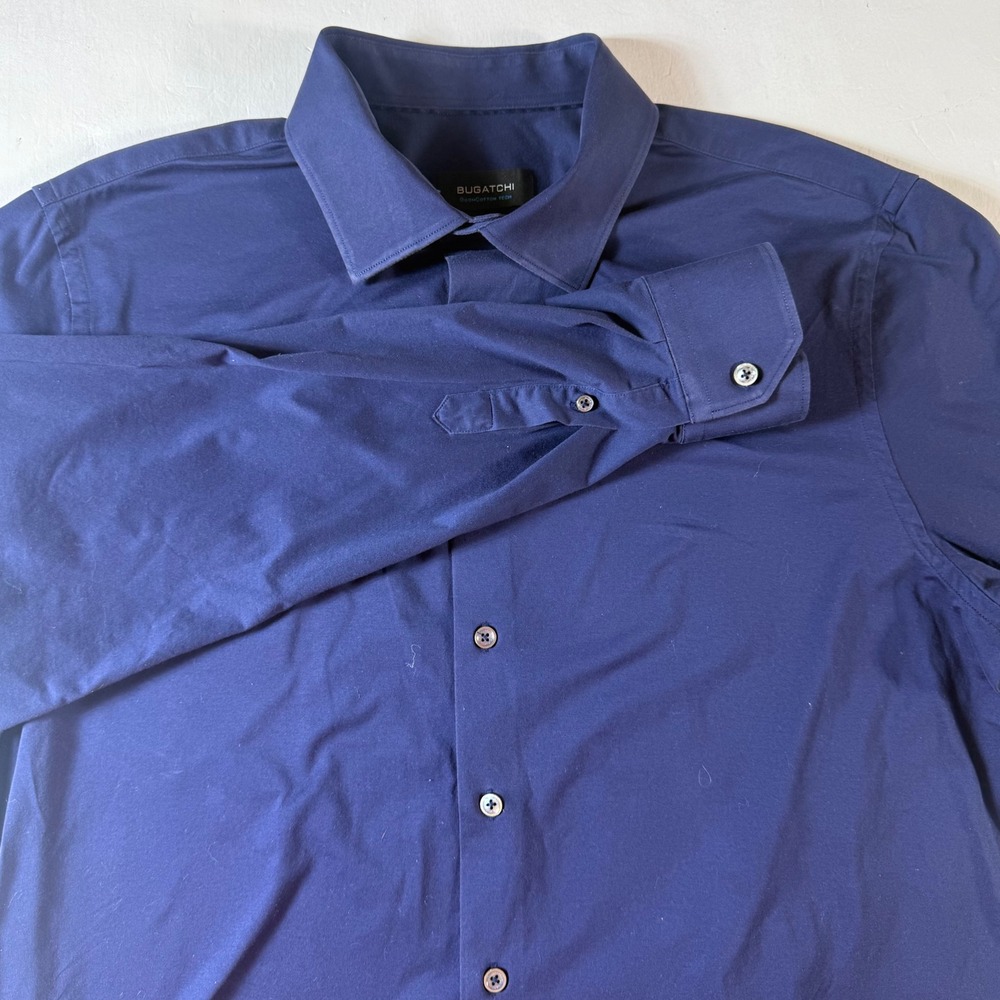 Bugatchi OoohCotton‎ Tech 8-Way Stretch Long Sleeve Button Down Shirt Stretch